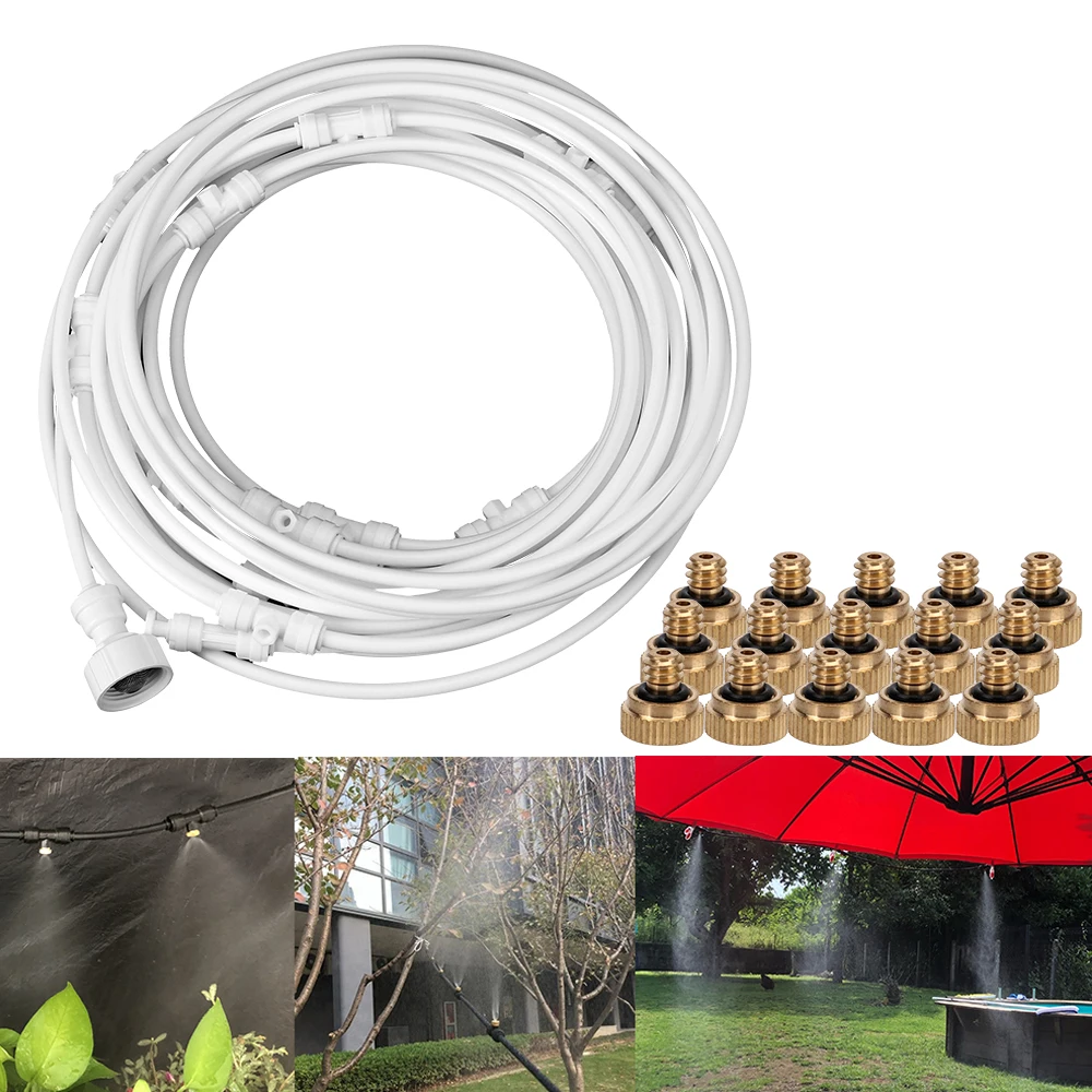 

Garden Watering Irrigation Mister Patio Cooling Mist System Water Fog Sprayer System Nebulizer Sprinkler 6M/9M/12M