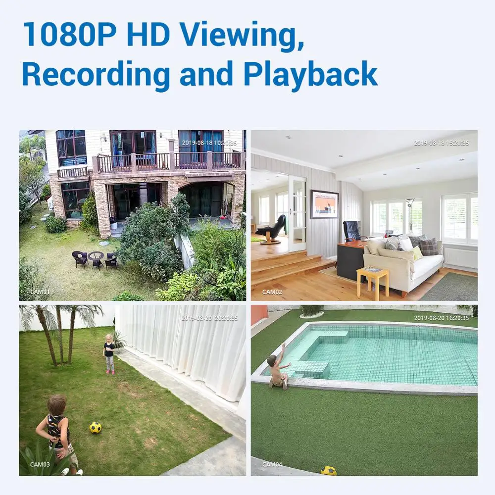 Система видеонаблюдения SANNCE 4 канала HD 1080P XPOE IP камеры 2 м|system cctv|system security camerasystem