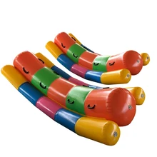 3 м гигантский красочные надувные игрушки езды качели воздуха уплотненный водо пастбища с горкой и Teeterboard детский парк оборудования для продажи