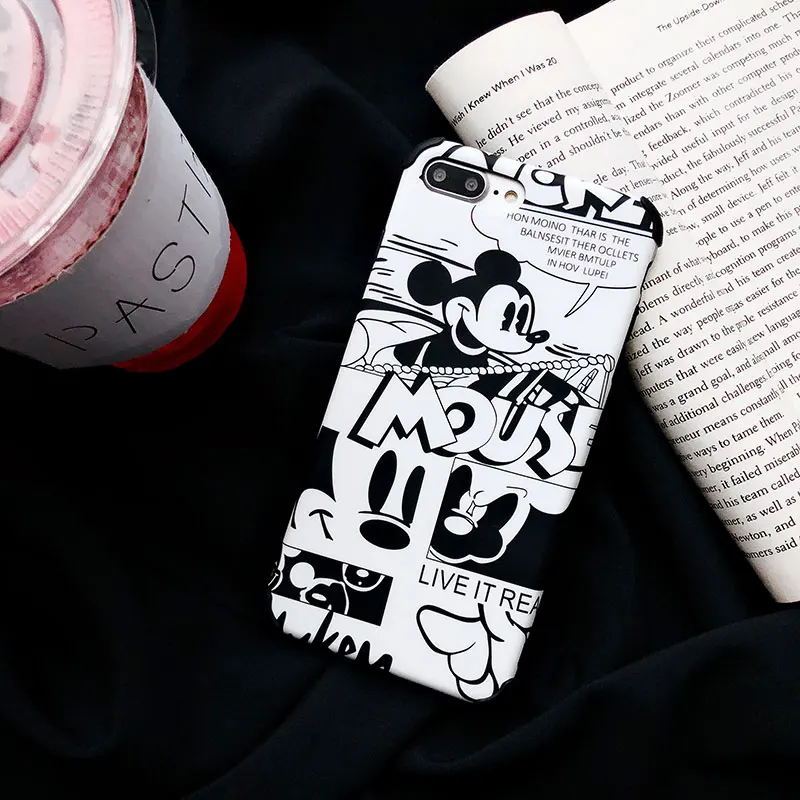 For Iphone 6 7 8 S Plus X XR XS XSMAX Vintage Cartoon Mickey Mouse Smart Phone Fitted Case Soft Silicone Anti-Dust Protector |