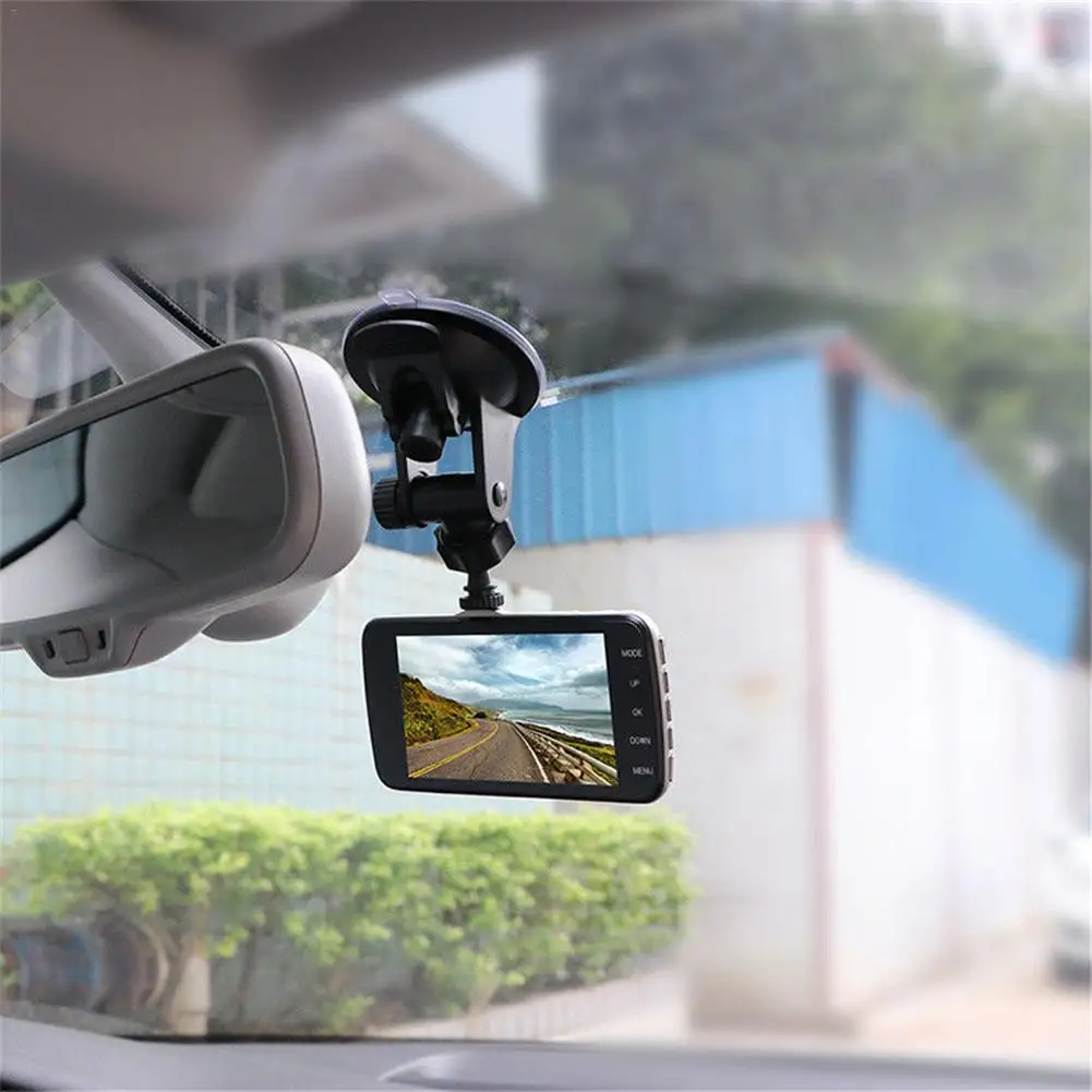 4 Inch Dual Lens Camera HD 1080P Car DVR Vehicle Video Dash Cam Recorder G-Sensor Loop-cycle Record