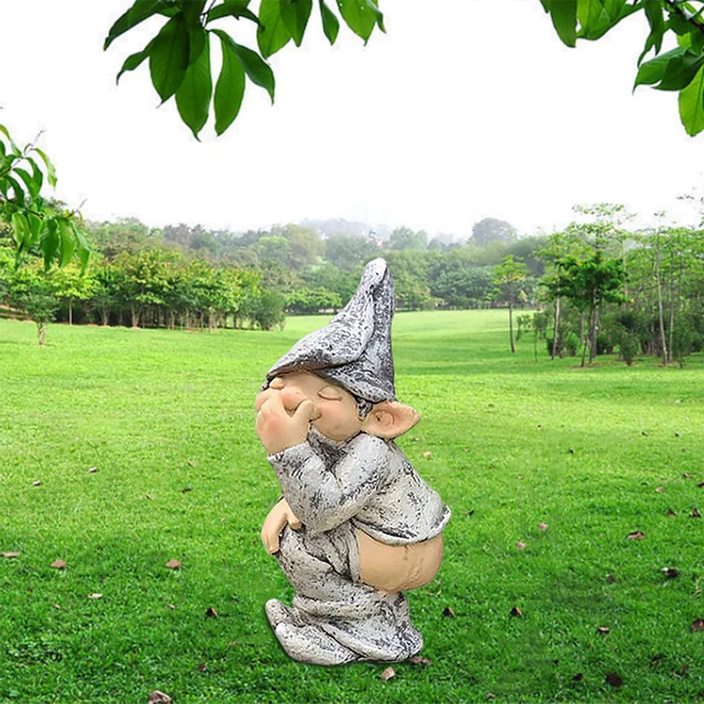 Kerti Szemtelen Elf Karakter Miniatűr Gnóm Vicces Gyanta Figurák Villa Otthoni Udvar Törpe Szobor Dekorációs Kellékek Kézműves - Image 3
