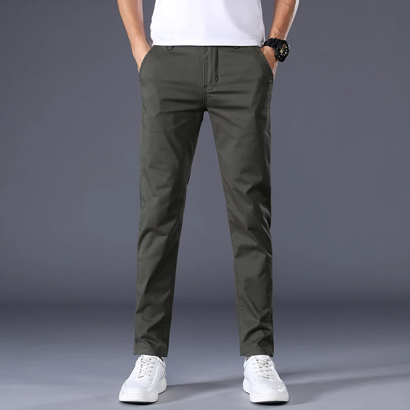 Men Pants Casual Trousers Cotton 