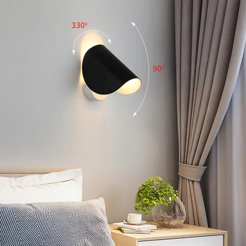 

Nordic modern Simplicity LED wall lamp indoor bedroom bedside living room Rotatable art lighting sconces corridor stairs fixture