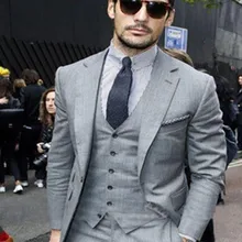 Лидер продаж костюм жениха Для мужчин костюм смокинг мужской свадебный костюм Формальное Деловое платье 3 piceces