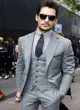 

2020 Top Selling New Groomsmen Notch Lapel Groom men suit Tuxedos Mens Suits Wedding Formal Business Dress 3 piceces
