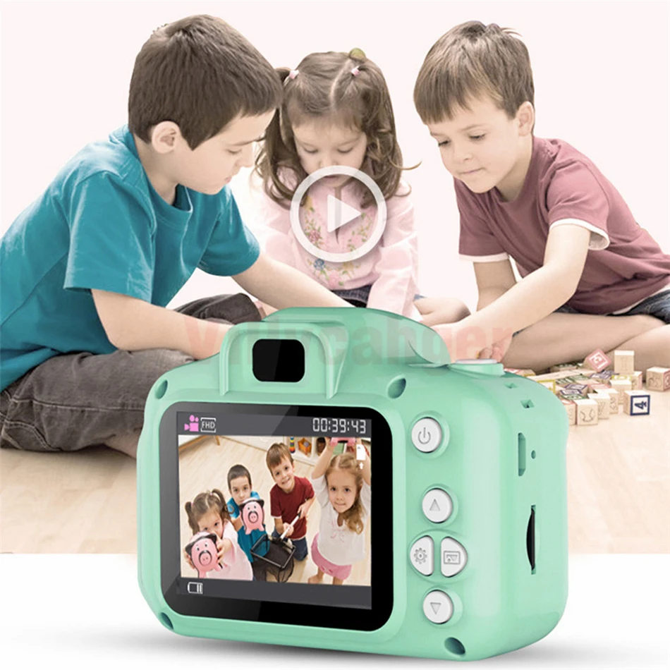Children Camera Mini HD Video with SD Card Card Reader Intelligent Shooting Children's Digital Camera ​Sports Toys for Kids Gift