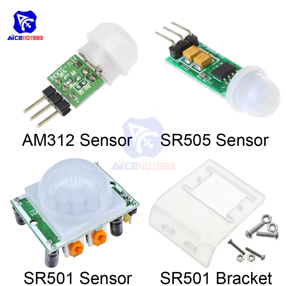 HC-SR501 HC-SR505 Отрегулируйте пироэлектрический инфракрасный модуль обнаружения движения AM312 модуль датчик движения SR501 кронштейн для Arduino