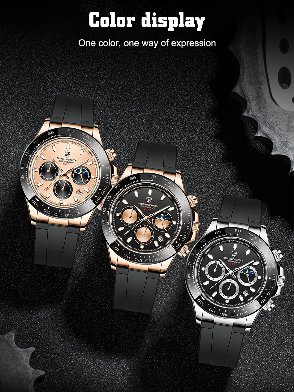 2022 LIGE Mens Watches Top Brand Luxury Waterproof Quartz Wrist Watch for Men Date Silicone Sport Relogio Masculino montre homme