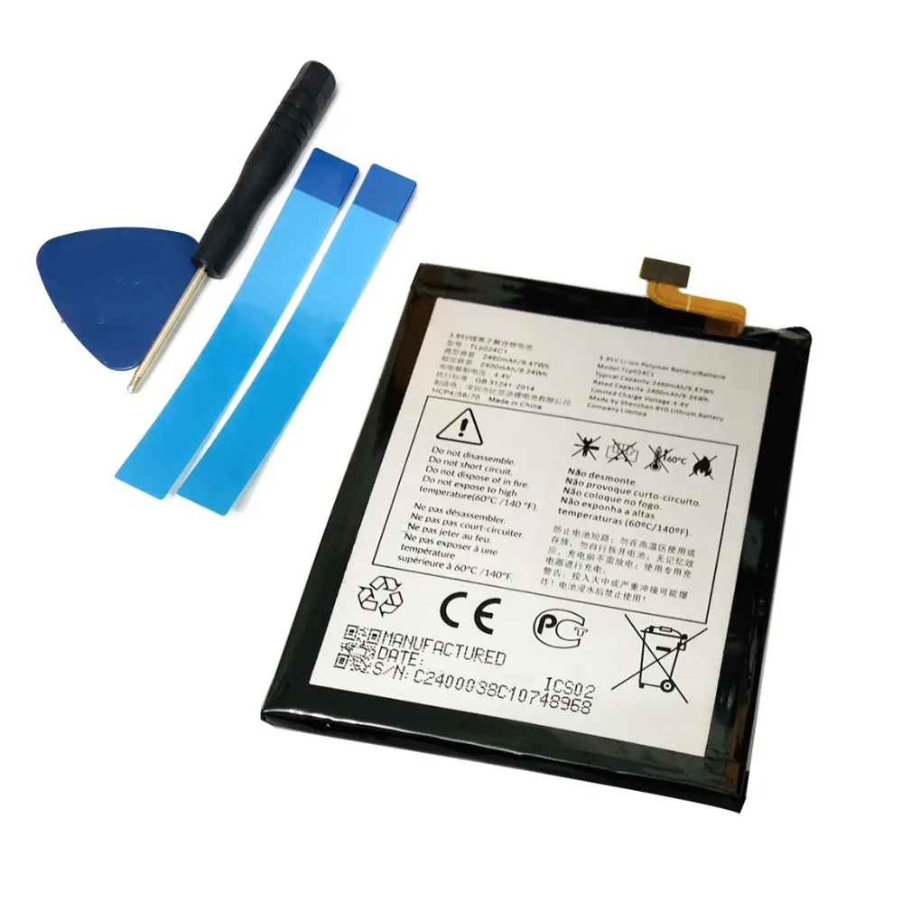 2400 мАч батарея для Alcatel Работает с любым оператором, A3 OT-5046/Touch Shine Lite OT-5080 5080X OT-5046D OT-5046Y 5046D 5046Y TLP024C1/TLP024CJ батарея