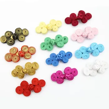 

5 Pairs Chinese Cheongsam Tang Suit Buttons Knot Fastener Sewing Three Rounds Cloth Buckle Traditional Handcraft Accessories