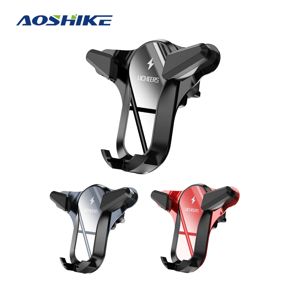AOSHIKE QC 360 градусов гравитационный Кронштейн Телескопический Кронштейн для мобильного телефона с ароматерапией Беспроводная зарядка для телефона