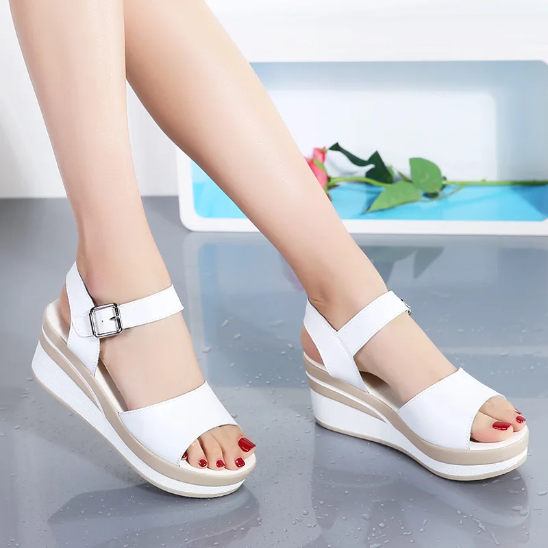 

2019 Summer Slanted Heel WOMEN'S Sandals New Style Korean-style WOMEN'S Shoes Fashion Slanted Heel WOMEN'S High-heeled Shoes