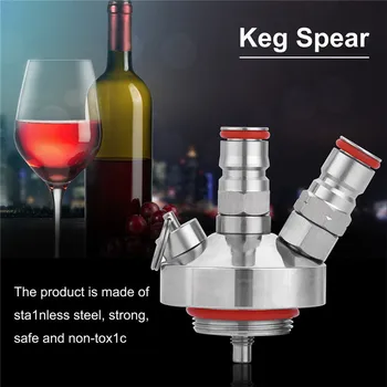 

TTLIFE Stainless Steel 3.6L/5L/10L Mini Keg Tap Dispenser with 12'' beer hose for Mini Craft Beer Keg Growler Homebrew Spear