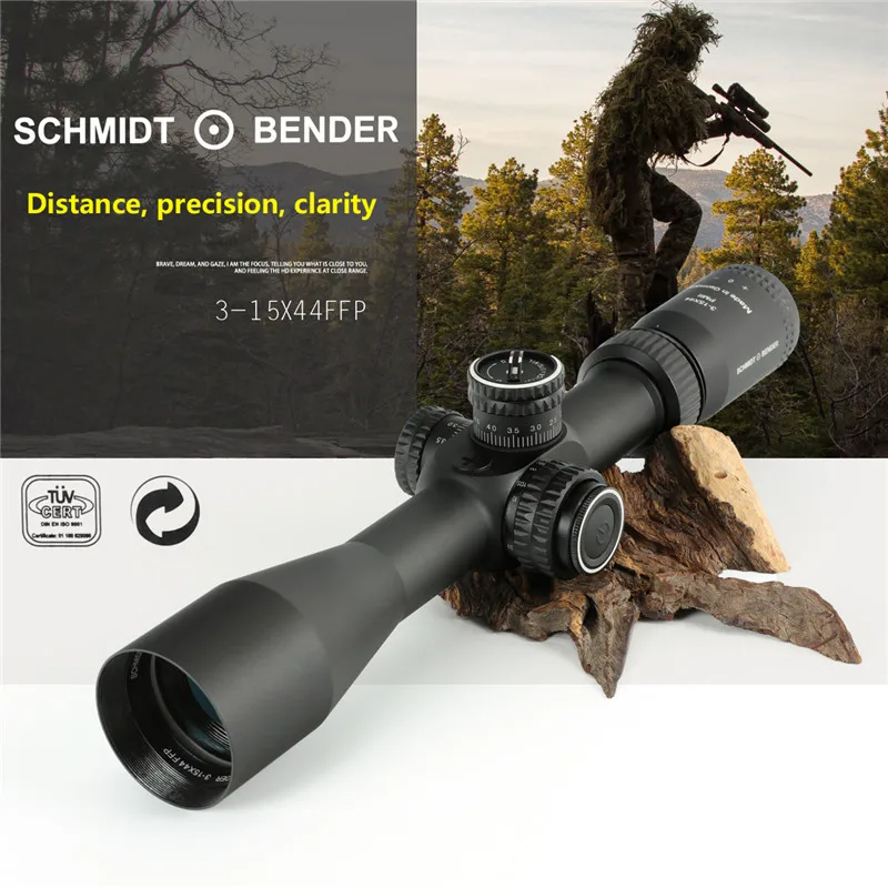 Охотничий прицел Schmidt Bender 3-15x44 FFP оптический прицел для AK 47 ...