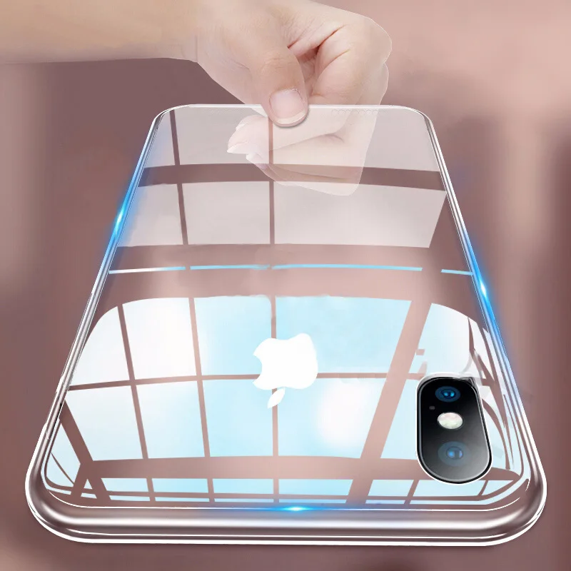 Роскошный чехол для iPhone X XS 8 7 6 S 5 SE 2 Capinha Ультратонкий Мягкий силиконовый из ТПУ XR