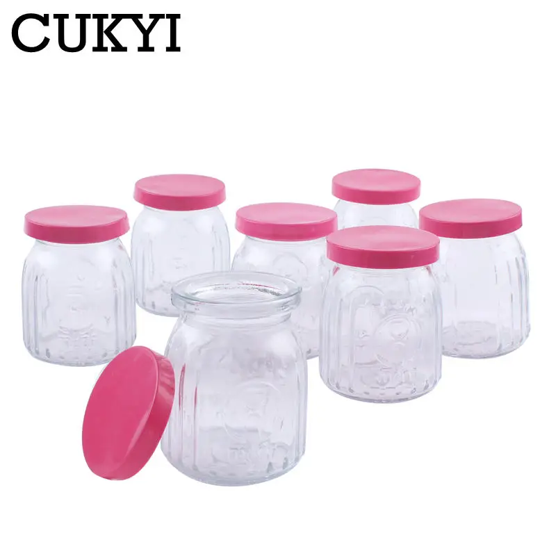 CUKYI automatic yogurt maker seven cups one time large capacity yourt DIY cup Not easy to leak portable Fast constant