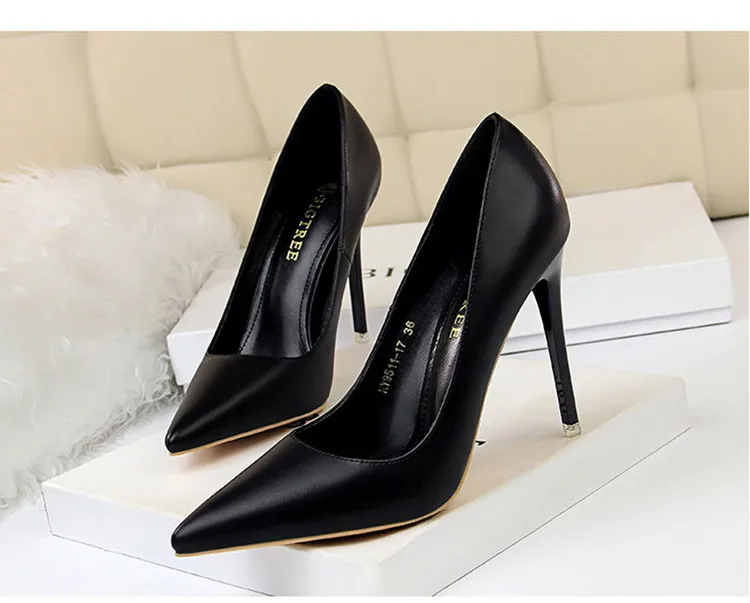 BIGTREE Shoes Women Pumps Fashion High Heels Shoes Black Pink White Shoes Women Wedding Shoes Ladies Stiletto Women Heels 2021