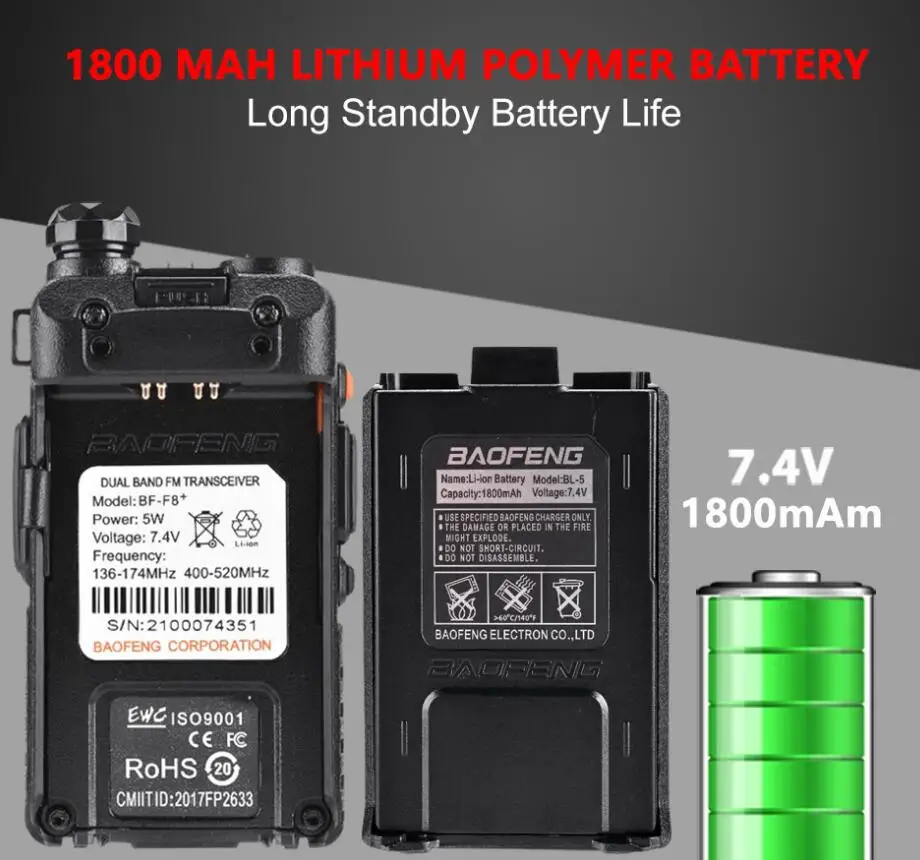 Rádio de Longa Estação de Rádio a Elevação Dupla uv da Fase Walkie Talkie 10w hf Transceptor Vhf Uhf Ham Distância cb 5r 40 km 50km 4 A elevação dupla uv da fase 5r