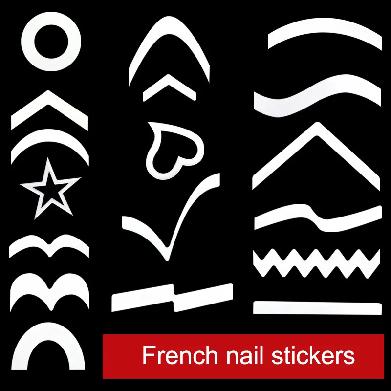 10 шт. наклейки для ногтей французский маникюр сделай сам инструменты укладки