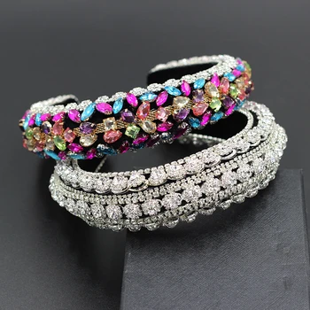 

Baroque palace style luxury rhinestonefashion headband women retro wide-sided thickened exaggerated hair accessories 746