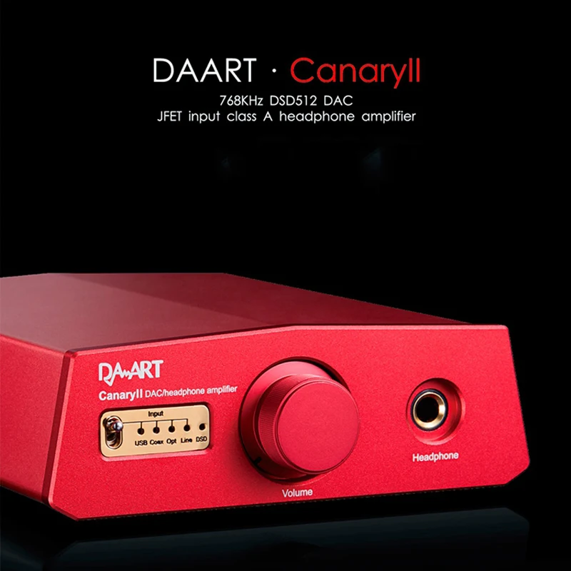 Yulong DAART CanaryII ESS9038Q2M собственный DSD512 PCM768KHz Hifi аудио все-в-одном DAC декодирование усилитель для наушников