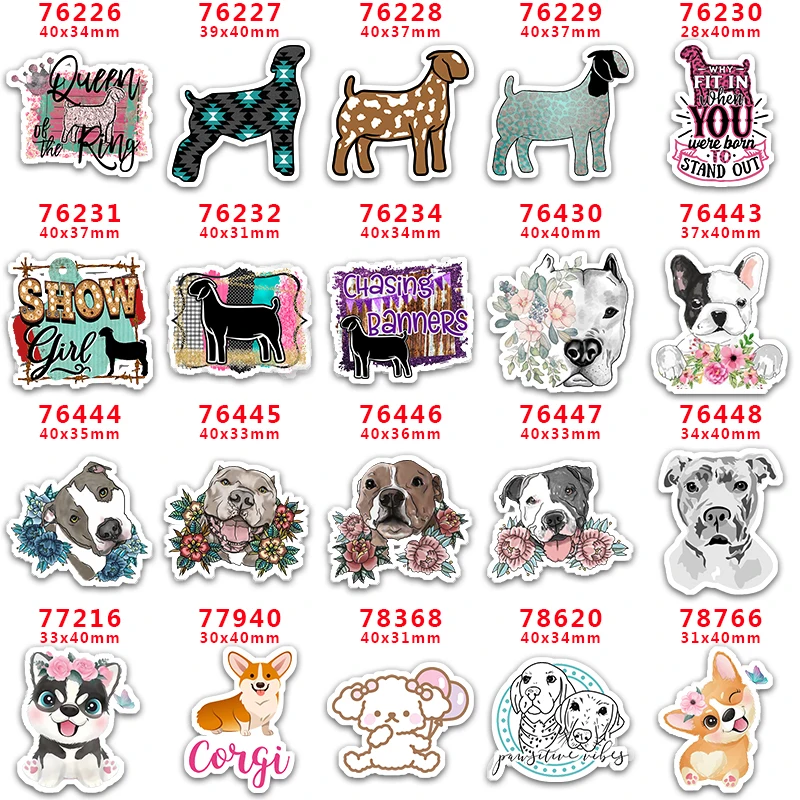 

Принадлежности для рукоделия, Швейные аксессуары, мультяшная собака, печатная плоская смола, форма, 10 шт. PR-76226