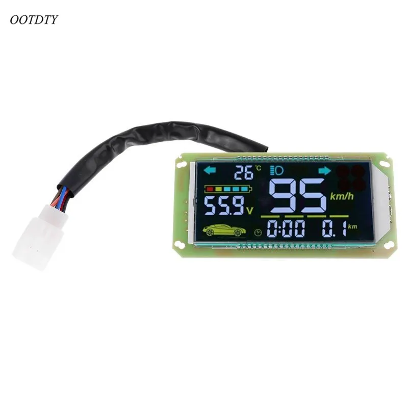 

Speedometer Voltmeter Thermometer Odometer for Electric Bicycle Bike Scooter Dashboard 48V 60V 72V