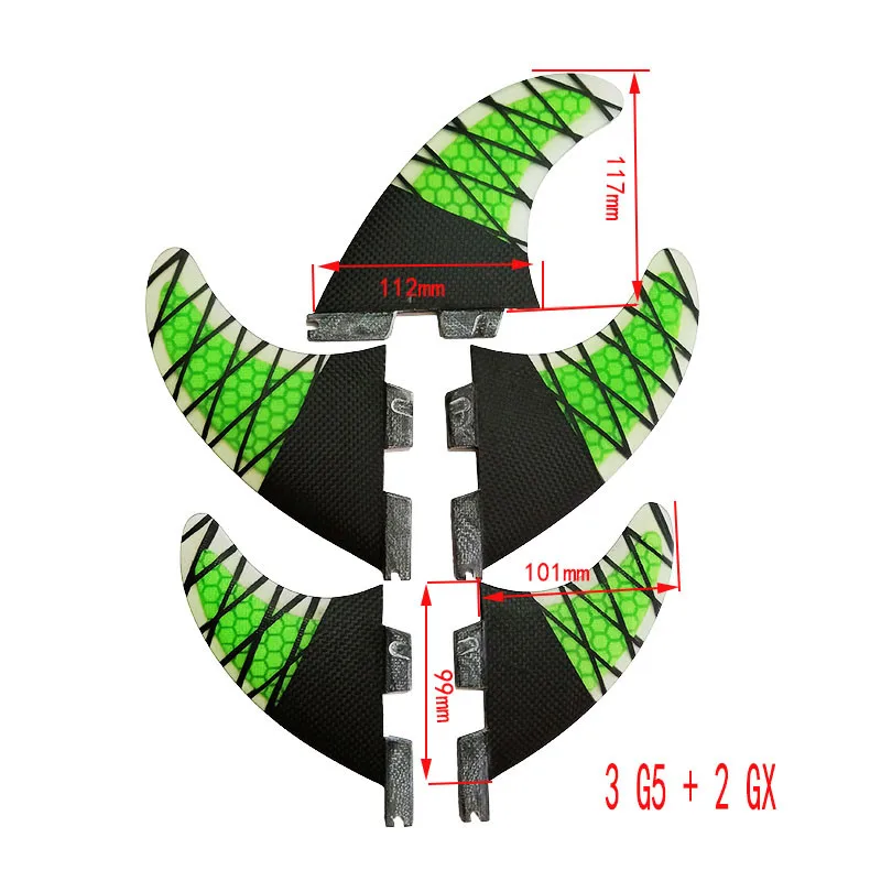 Двойной три Quad пять плавников набор карбонатных волокон доски для серфинга плавники для FCS II плавники для серфинга quilhas FCS 2 пять плавники для серфинга