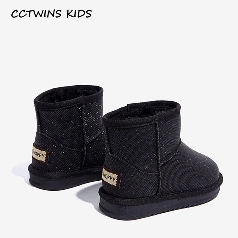 CCTWINS/детская обувь; коллекция года; модная зимняя обувь с блестками для девочек; Детские теплые зимние ботинки; Брендовые ботильоны для малышей; SNB002