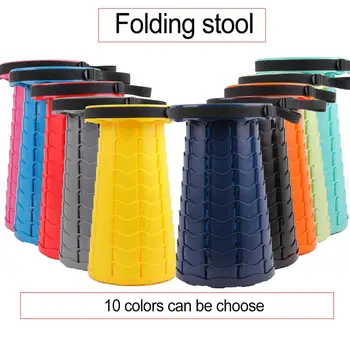 

Retractable Stool Folding Chiar Outdoor Portable Stool Folding Camping Stool Convenient Fishing plastic Chairs Foldable pocket