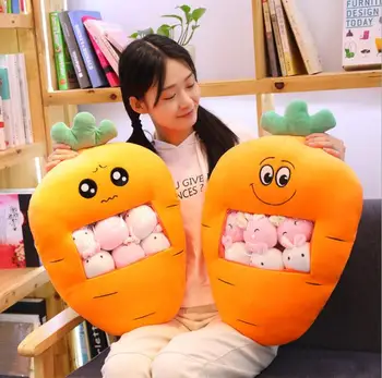 

Cute Plush Toy Cartoon 8pcs Snake Pack Carrot Rabbit Soft Stuffed Toys Cushion Birthday Christmas Gift #2473