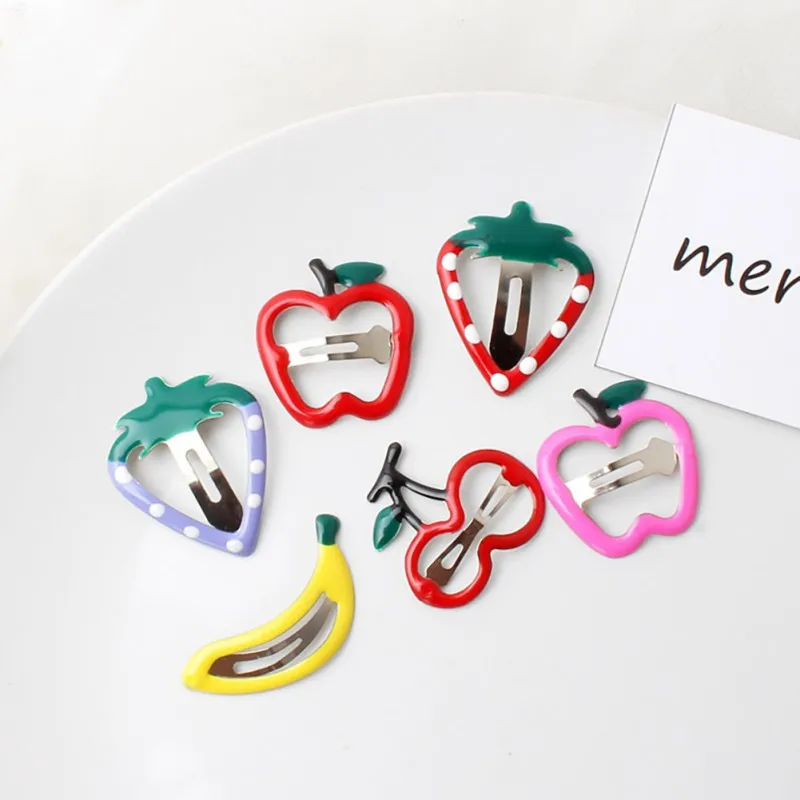 Random 3 Pcs Модный комплект из 3 предметов для маленьких девочек, случайное распределение трех штанов, милый пластиковый фруктовый головной убор в форме заколки - Цвет: Random 3 Pcs