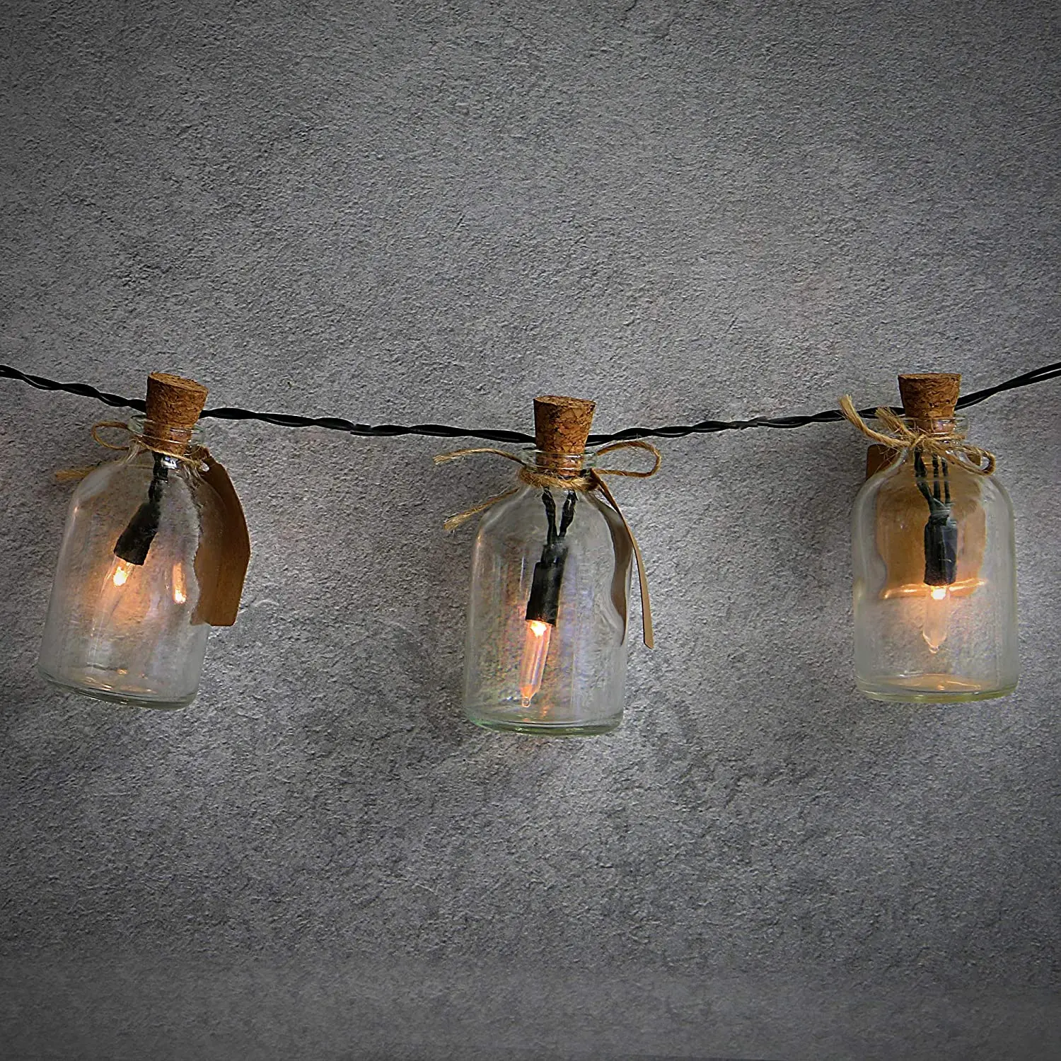 Mini Glass Bottles | Wedding Decorations Favours Glass Bottles With Cork Lids | Includes Attached Labels | Kitchen Decorations 6