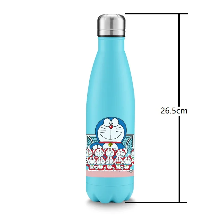 Креативная термос переносной унисекс из нержавеющей стали DORAEMON для студентов, модная кружка с ремнем