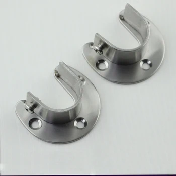 

stainless steel Tube seat household hardware wall bracket fixed mounting stand open flange closet kitchen Clothes rail part