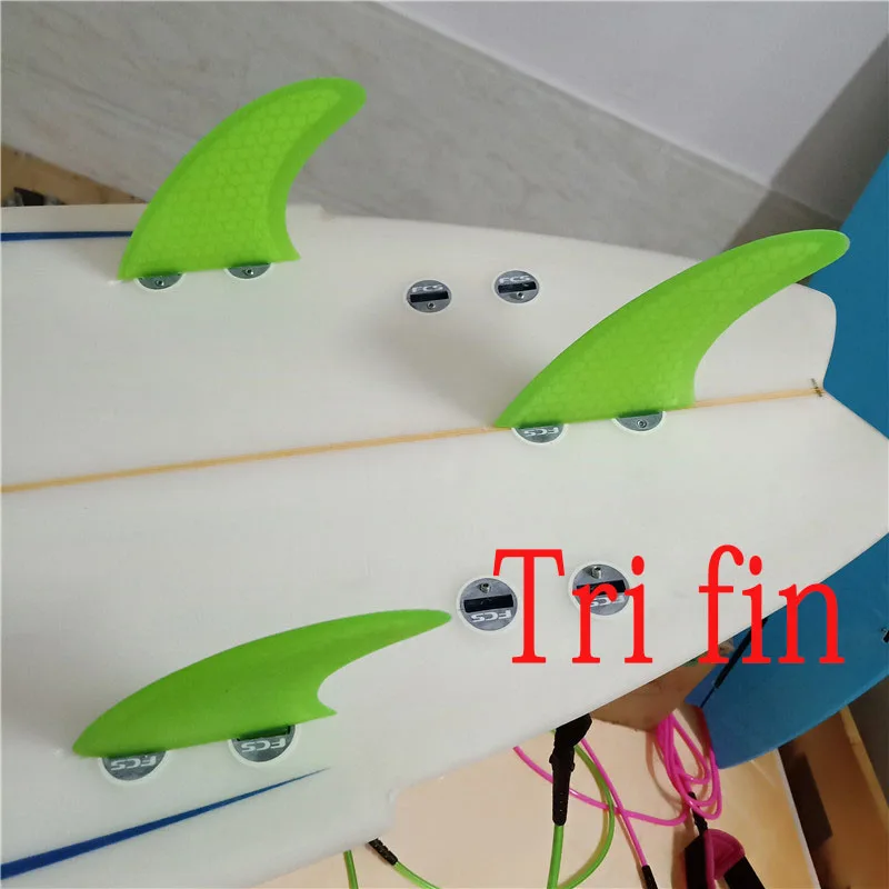 Twin Tri Quad пять Плавник Набор досок для серфинга плавники для FCS плавника коробка S+ Размер XS FCS 5-плавники(доска для серфинга) плавник для серфинга низкая цена обработки серфинг - Цвет: 3-fin-green