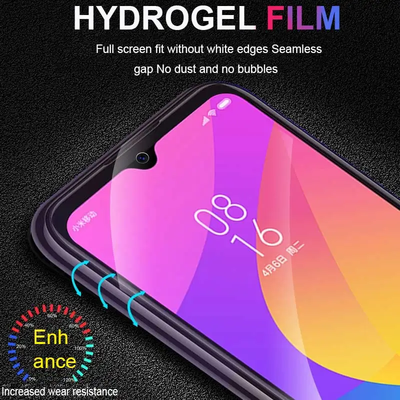 4-1 шт 200D Защитная пленка для Xiaomi mi 9 8 9T Pro CC9 Защитная Гидрогелевая пленка для Xiao mi CC9e A3 Lite 9T пленка без стекла