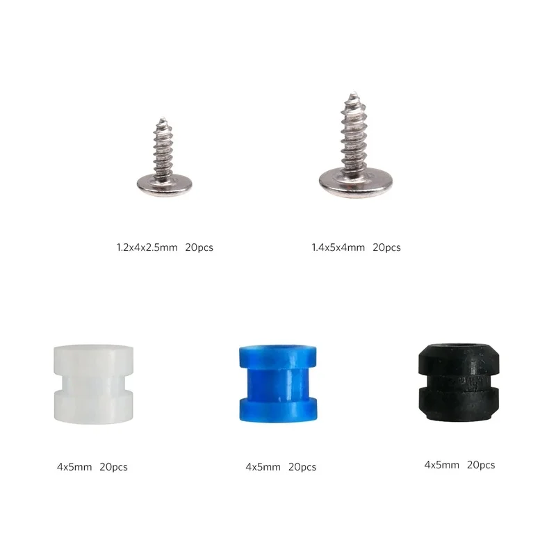 Screw Rubber Damper Set M1.2x4 Screw M1.4x5 Screw Rubber Damper for Tiny Whoop Blade Inductrix