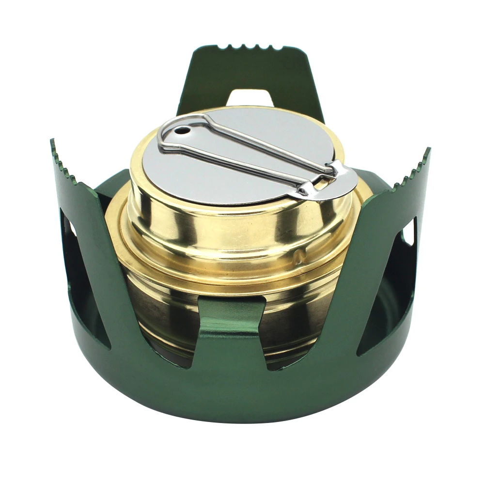 

Camping Stove Portable Windproof Outdoor Backpacking Stove Lightweight Picnic Cooking Burner Head (Green)