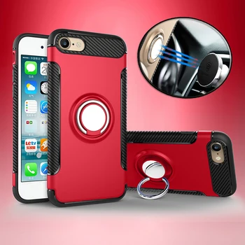

10pcs Magnet Car Ring Holder Stand Shockproof Magnetic Case For OPPO Reno 10 F9 Pro A7X R17 A5 Find X Hybrid PC+TPU Armor Case