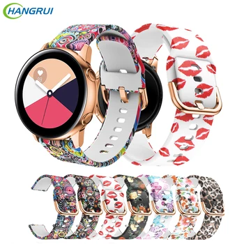 

Hangrui Printing Flower Watchband for Samsung Galaxy Watch active/active2 Women Strap Correa Replacement Bracelet Accessories