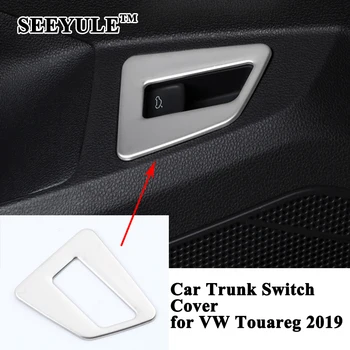 

1pc SEEYULE Styling Car Trunk Switch Trim Decoration Cover Sequin Sticker Car Accessories for VW Volkswagen Touareg 2019