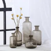 Ins Nordic Glass Transparent Smoke Gray Bubble Vase Home Living Room Table Decoration Decoration Shooting Props 2