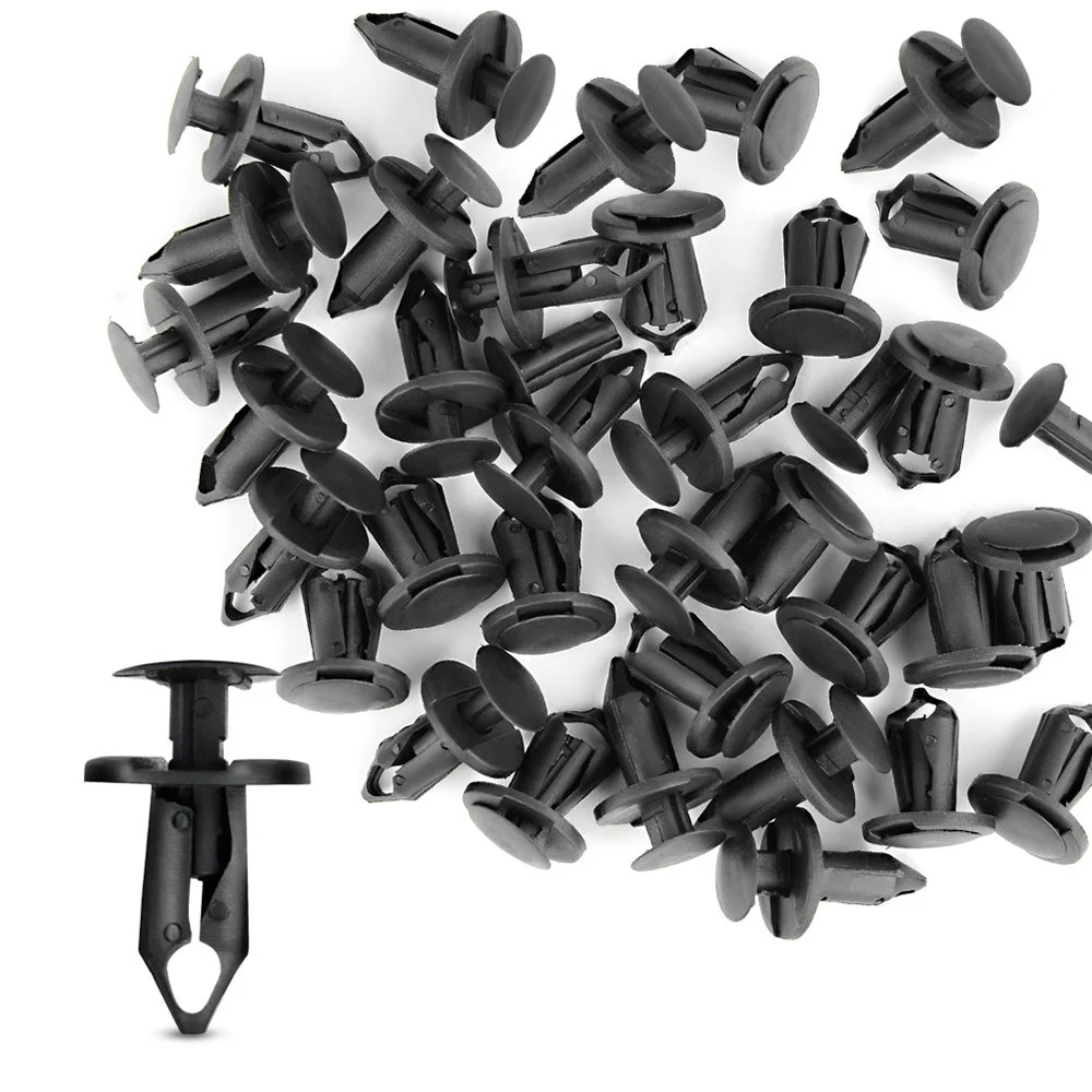 Universal 100pcs Car Retainer Clips Plastics Fasteners Kit Trim Removal Tool Auto Fastener Clips Car Push Pin Rivet Trim Clips