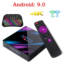 H96 MAX Smart Tv Box Android 9,0 телеприставка 4 K Mi ni Tv box 4 ГБ 32 ГБ 64 Гб четырехъядерный медиаплеер PK X96 MINI HK1 MAX KM3 MI