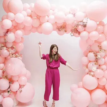 

Beautiful Giant Pink Peach Round Balloons 5/10/18/24/36 inch Jumbo Macaron Pastel Baloes Baby Shower Photography Decoration