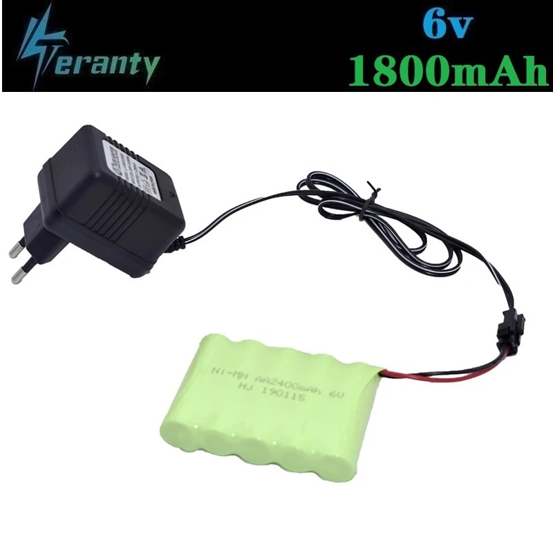 6v 1800mah аккумуляторная батарея + 6v зарядное устройство для Rc игрушки автомобили Танк грузовик роботы пистолет RC лодка AA Ni-MH 6v 700mah блок