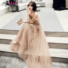 Сексуальное вечернее платье, вечерние женские элегантные вечерние платья, длинное вечернее платье с кружевной аппликацией ES2557