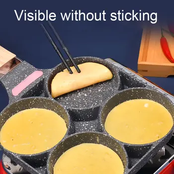 

New Hot 4 Hole Fried Egg Burger Pan Fried Egg Pan Pancake Frying Pan Egg Cooker Gas Stove SMD66